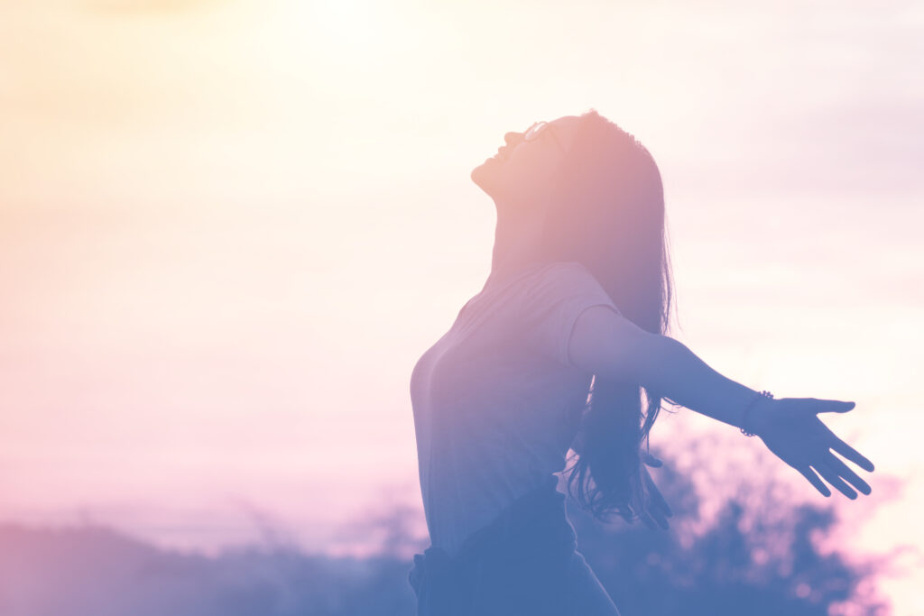 Woman enjoy the sunlight